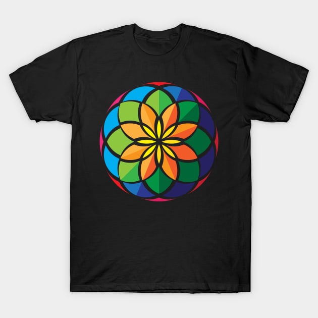 Flower Geometry T-Shirt by GZayic